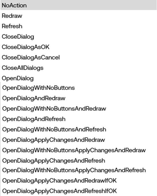 User Interface Action